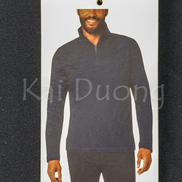 32 Degrees Heat Men's Tech 1/4 zip‎ Pullover Navy - Picture 2 of 5